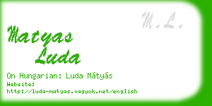 matyas luda business card